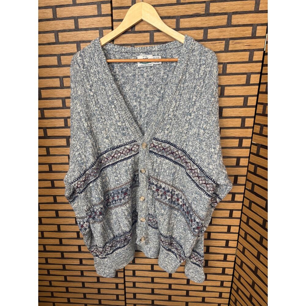 417 By Van Heusen Blue Button Front Cardigan Size XL
